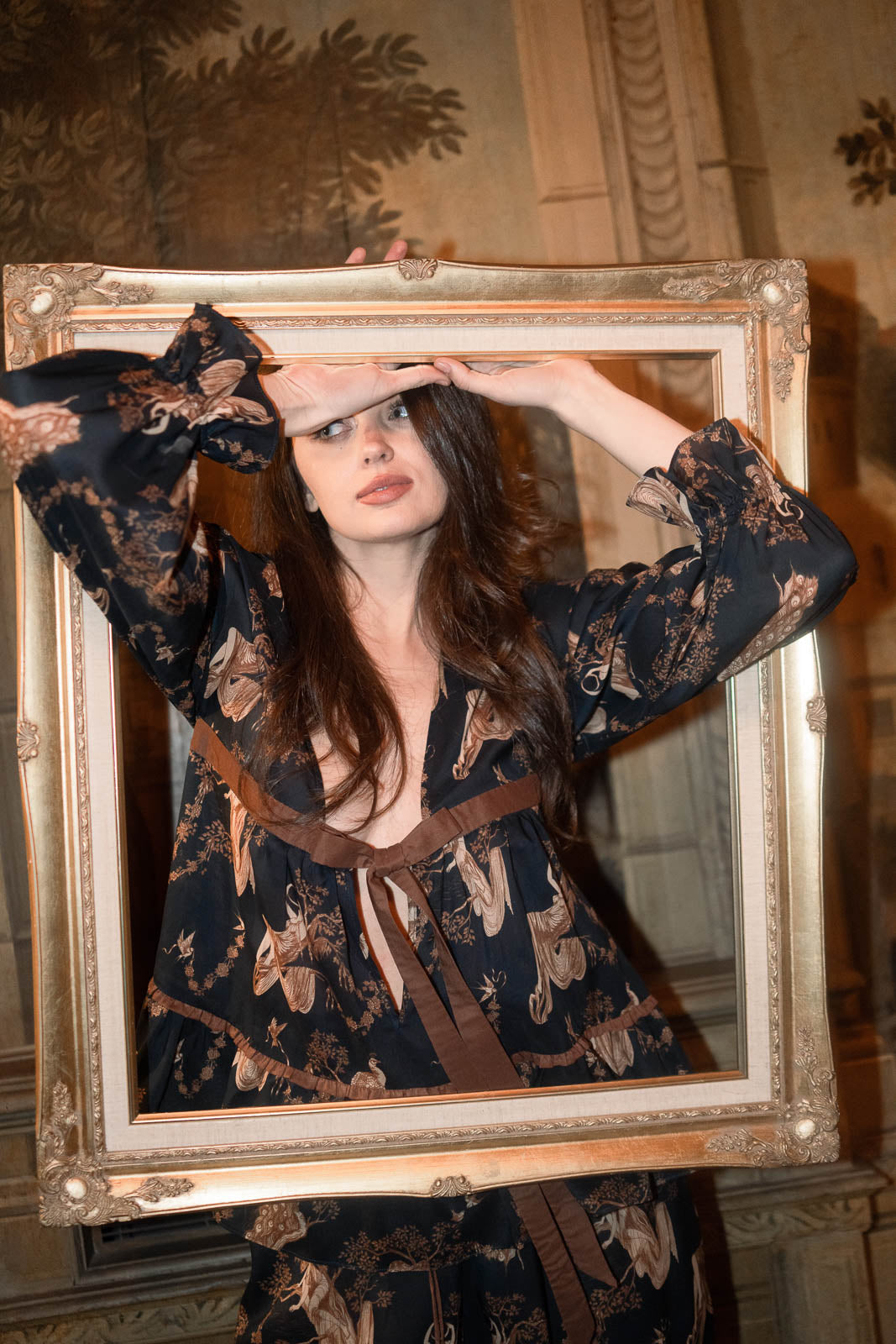 gemma blouse | midnight forest