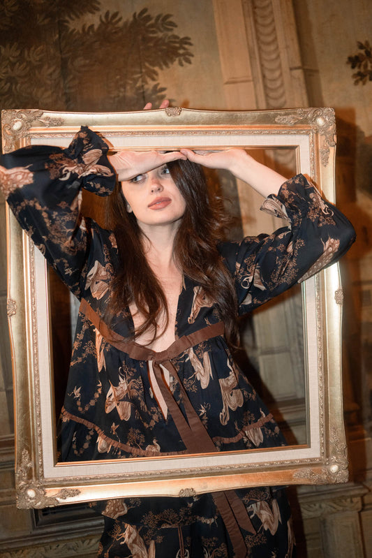 gemma blouse | midnight forest